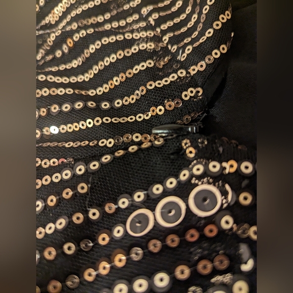 LUXXEL Riri Sequin Jumpsuit silver black mesh sparkly ✨ - Picture 10 of 11